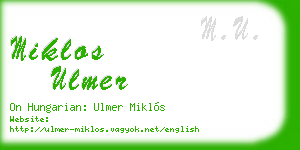 miklos ulmer business card