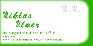 miklos ulmer business card